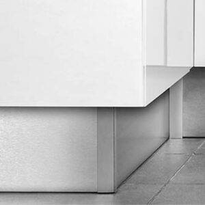 Rodapie PVC color Aluminio 3m